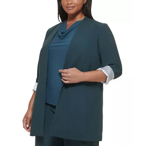 Calvin Klein Plus Size 16W Open Front Longline Blazer Jacket